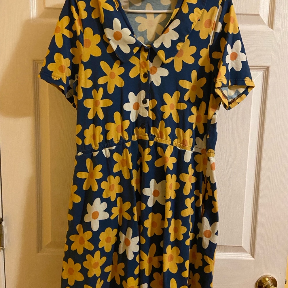 Modcloth Daisy Dress in Blue with Relaxed Fit